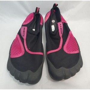 Womens Water Shoes Sz 6 Black And Pink Pre-owned No Box